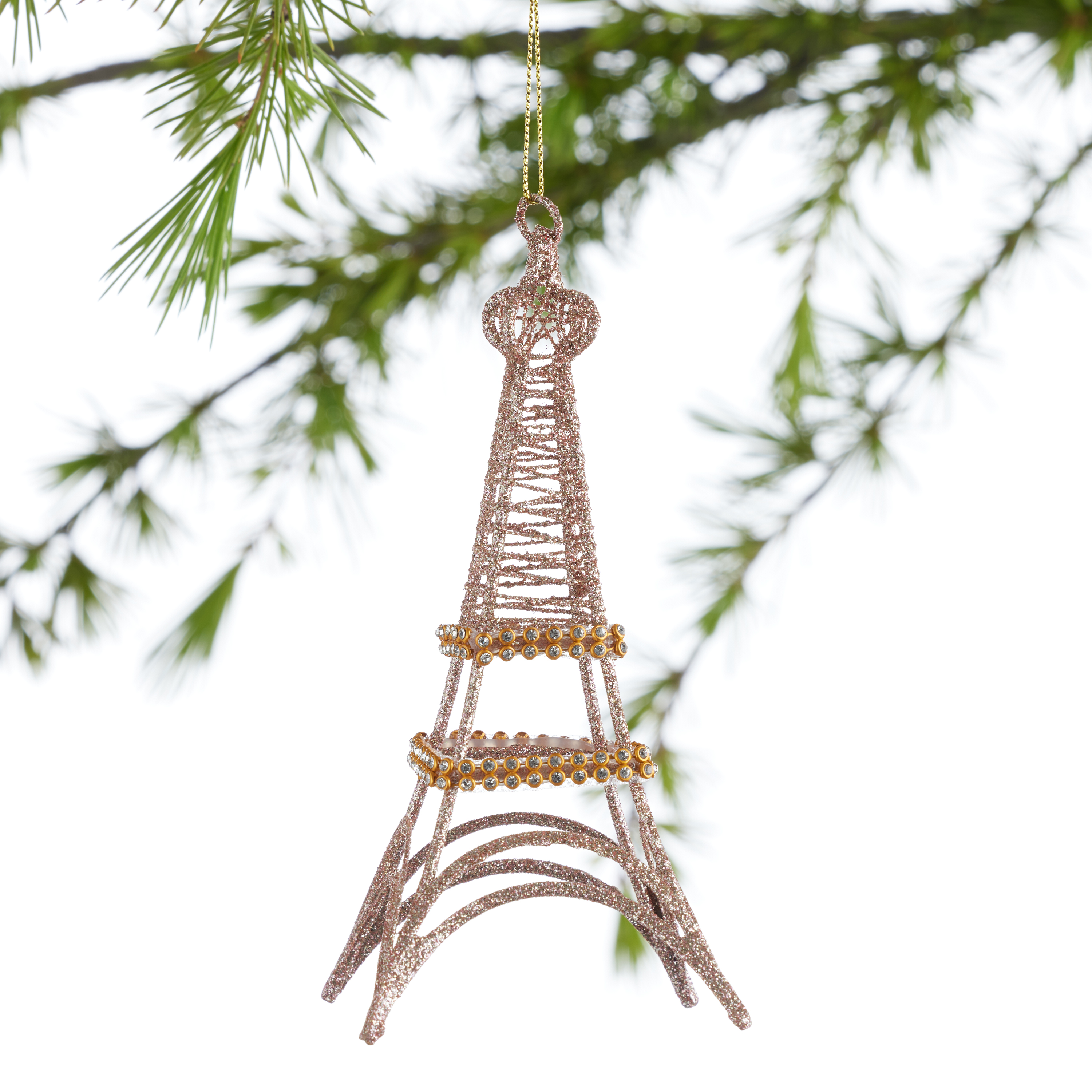 Pink Metal Eiffel Tower Ornament by World Market