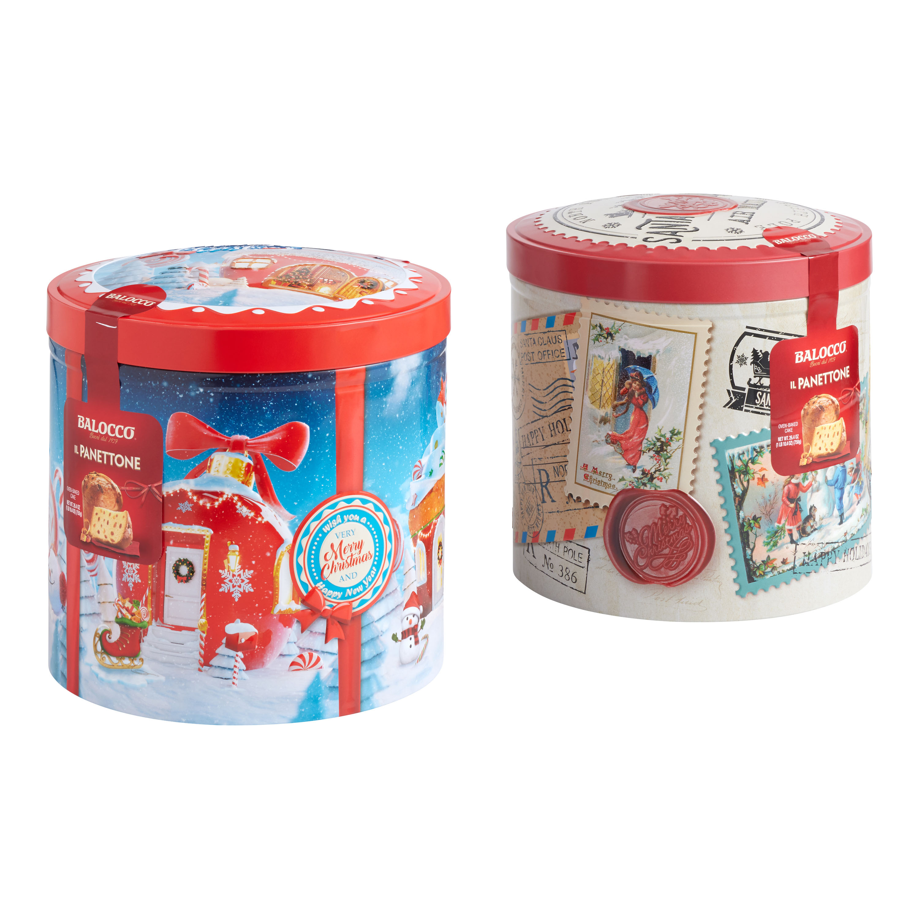 Balocco Classic Panettone Holiday Gift Tin Set of 2 - World Market