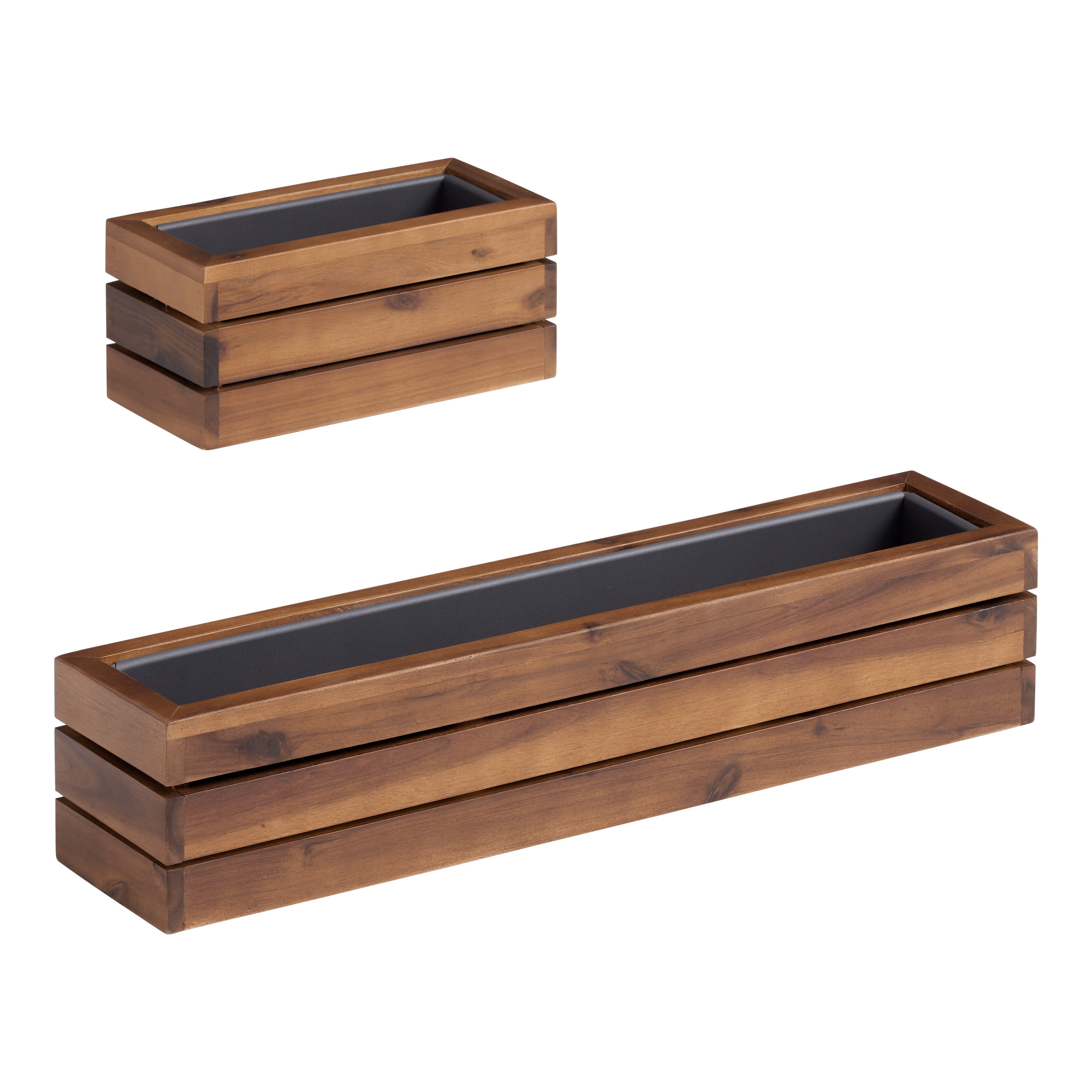 Alicante Wood And Metal Outdoor Wall Planter - World Market