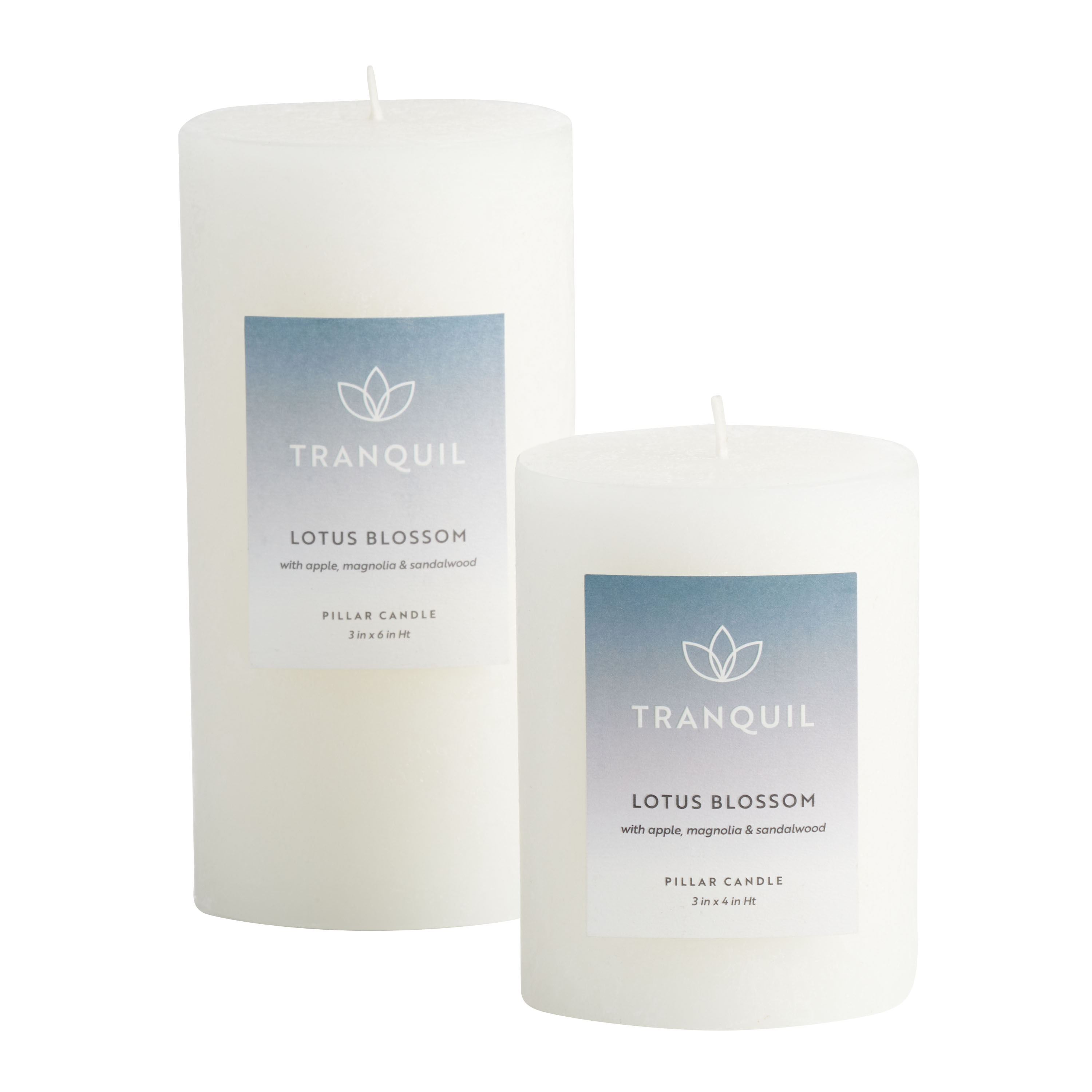 Tranquil Lotus Blossom Pillar Scented Candle - World Market