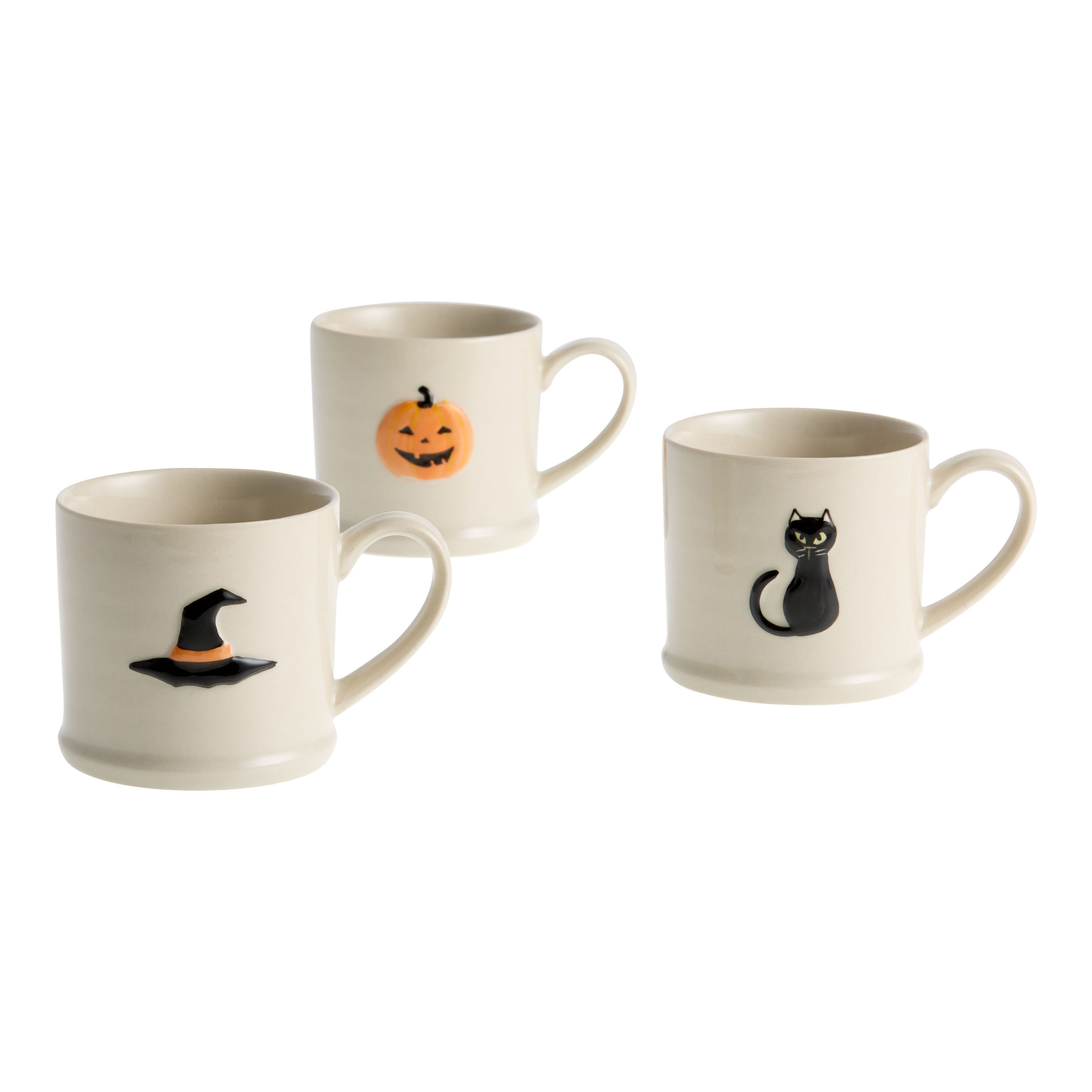 Cream Halloween Icon Hand Painted Ceramic Mug - World Market