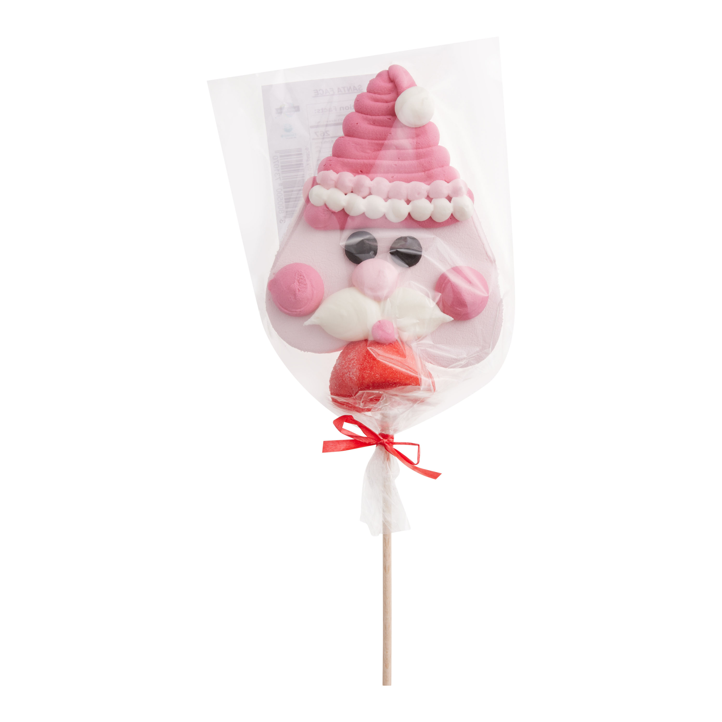 Frosted Marshmallow Santa Claus Lollipop Set of 2 - World Market