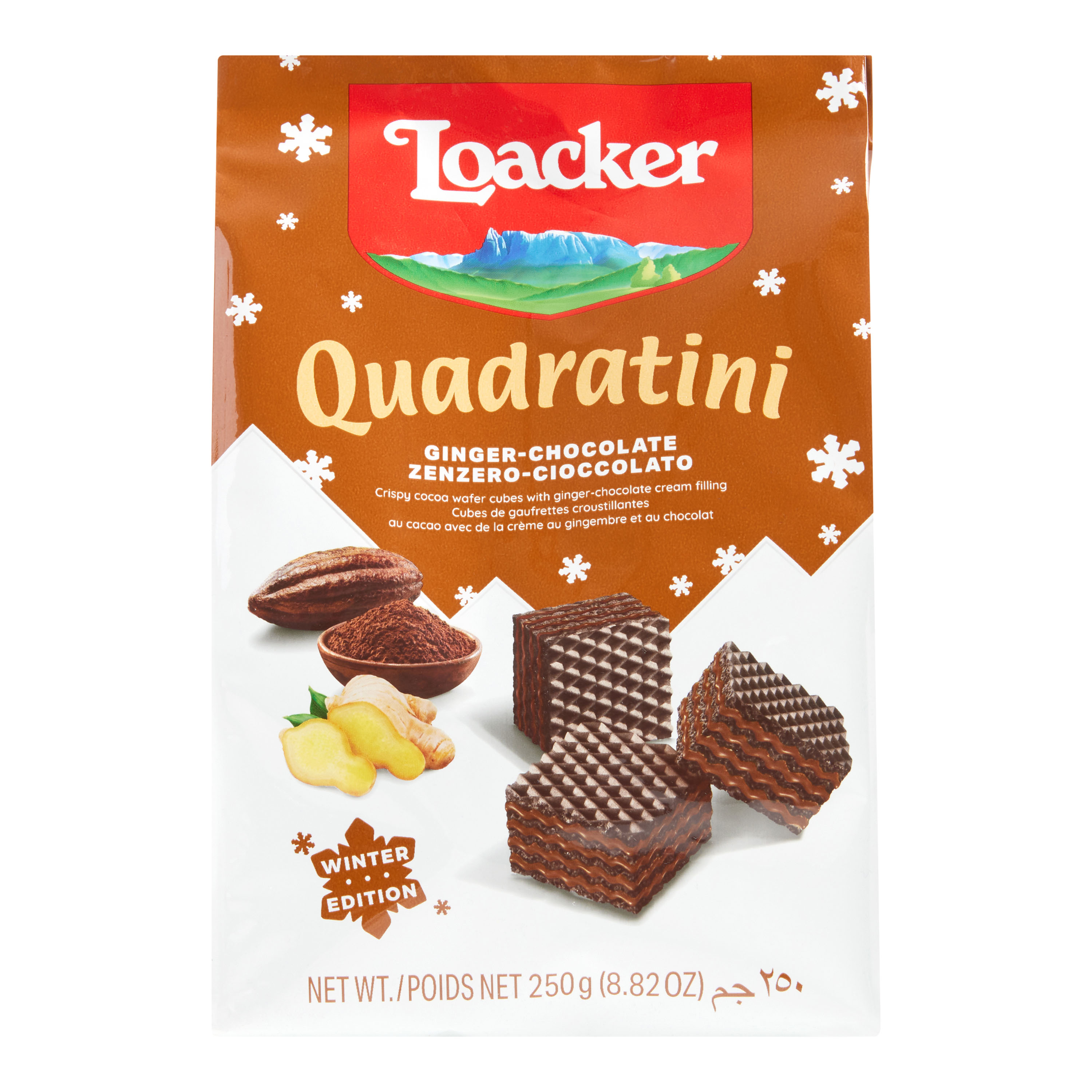 WAFER LOACKER QUADRATINI CHOCOLATE GR.125