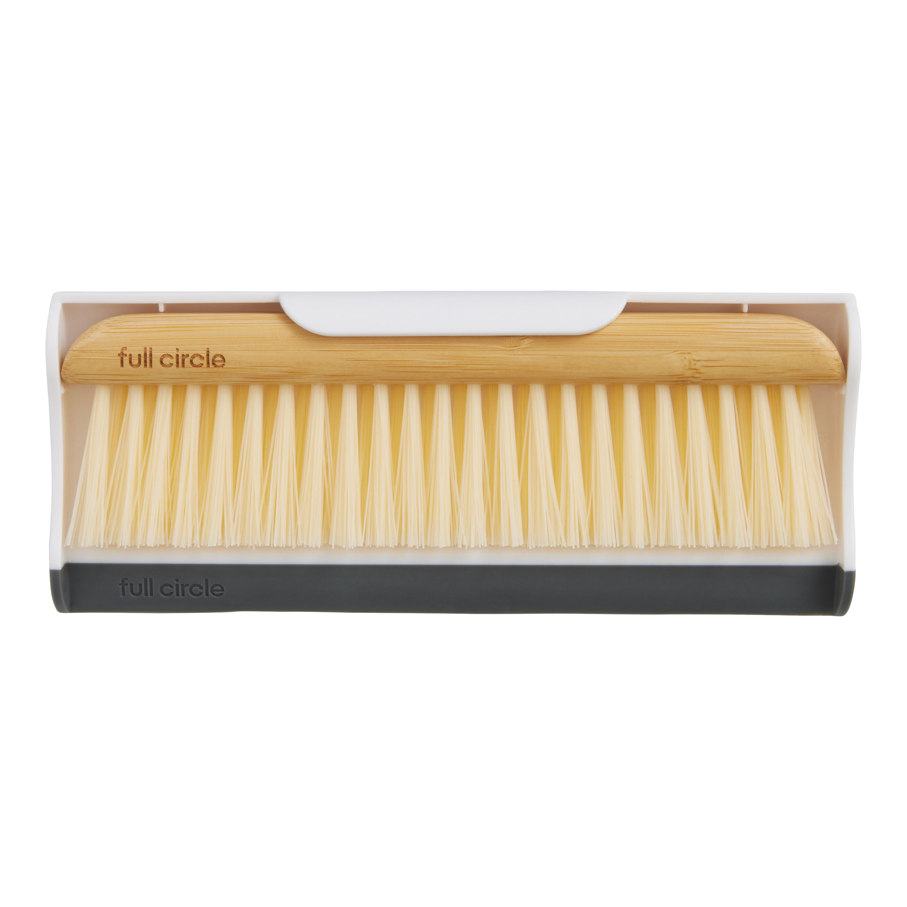 Just In For Your Home Bamboo Squeegee and Countertop Brush, White