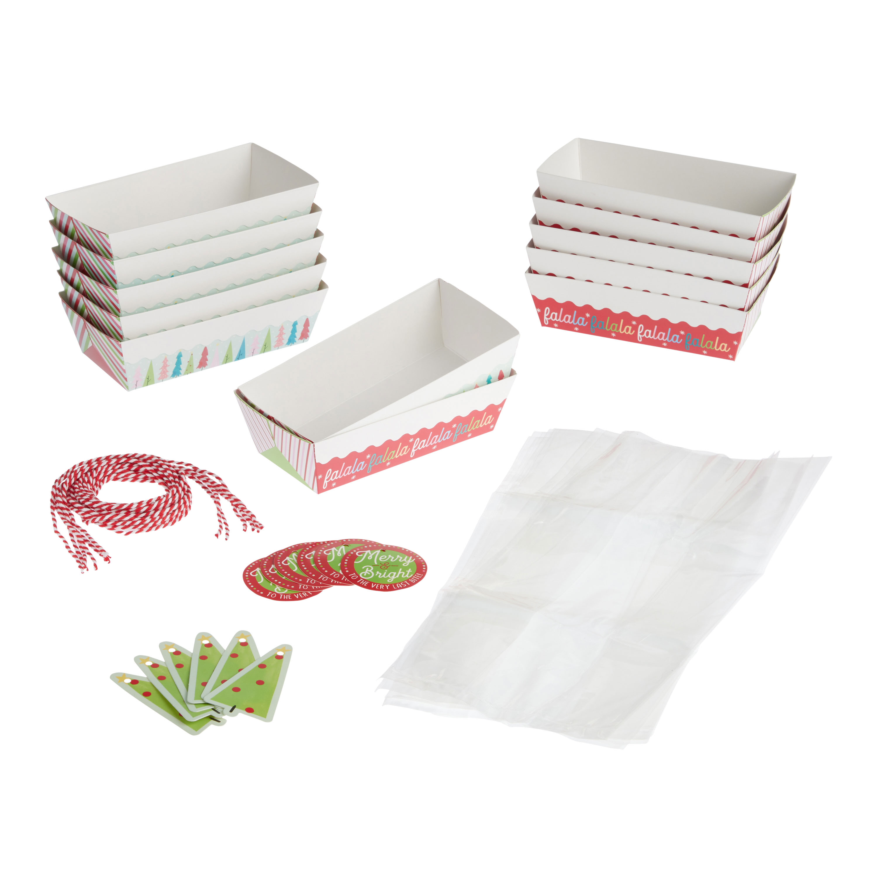 6 Pack Holiday 2023 Paper Loaf Pan Gifting Kit Set of 2 - World Market
