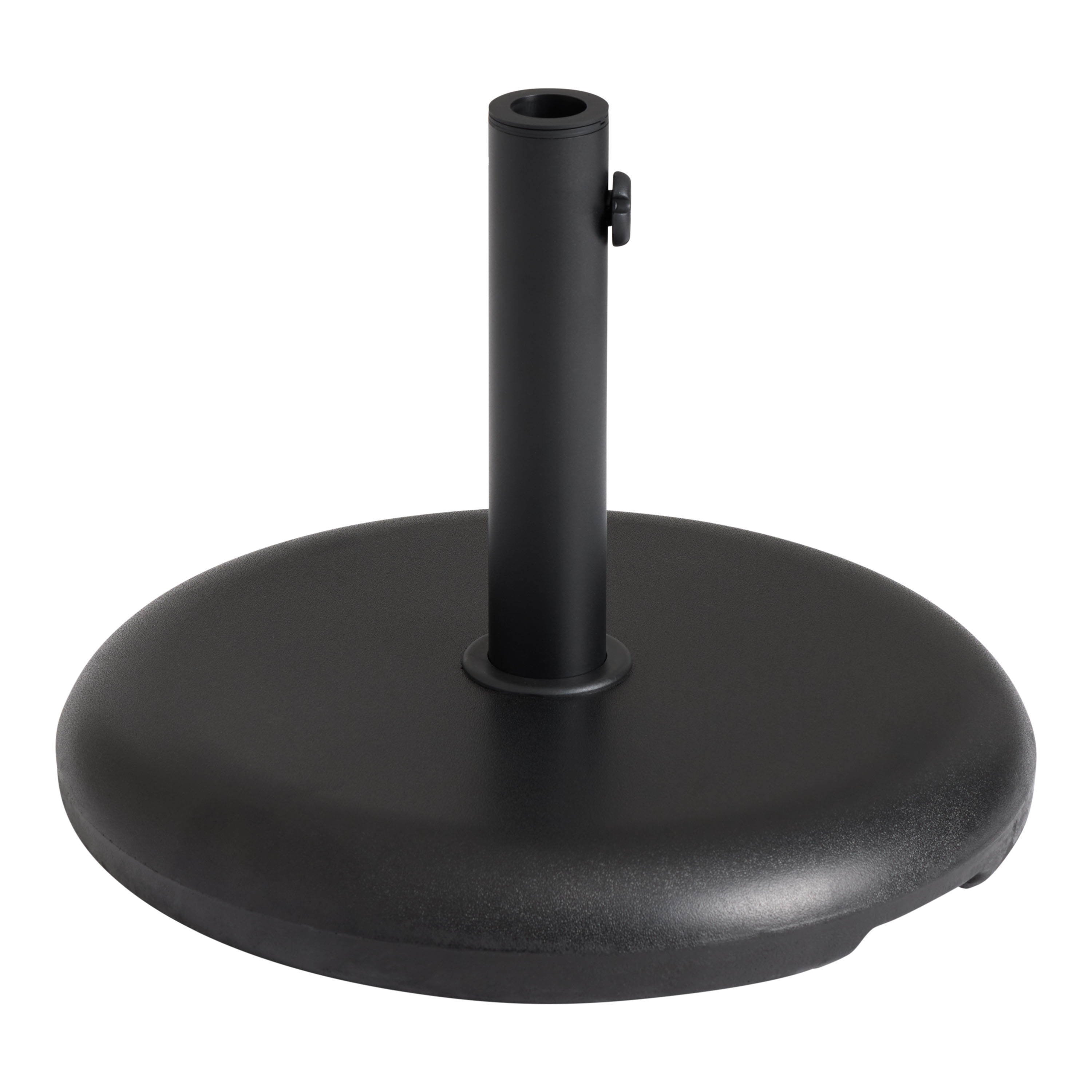 Round Black Concrete Patio Umbrella Stand - World Market