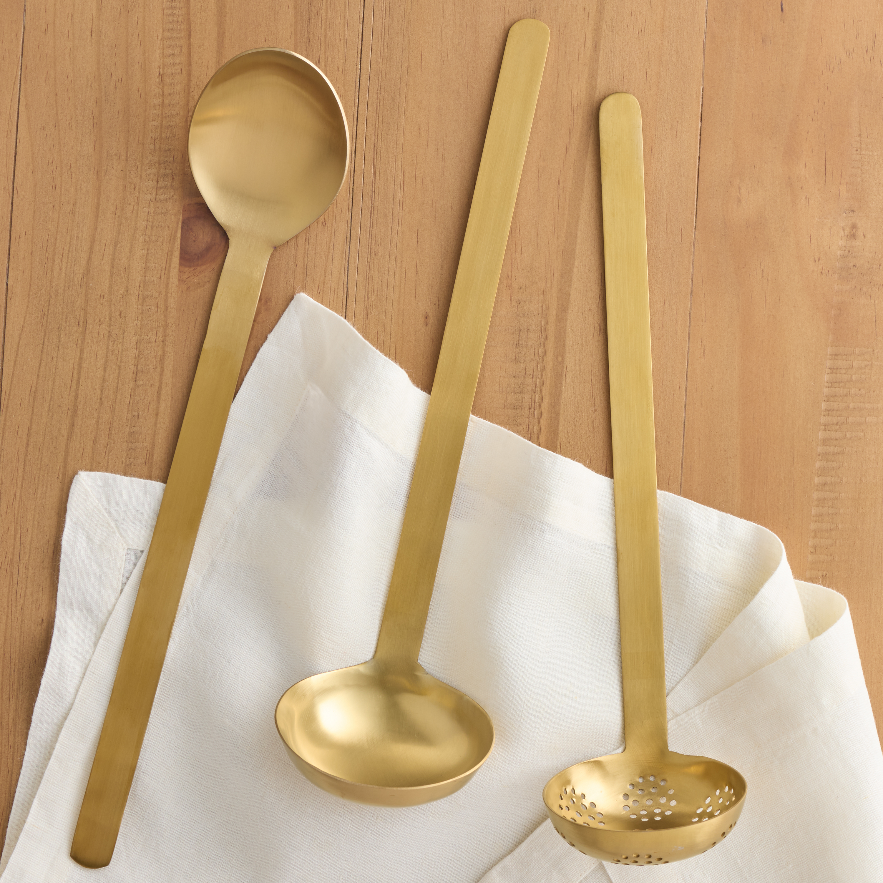 Brushed Gold Stainless Steel Kitchen Utensil Collection - World Market