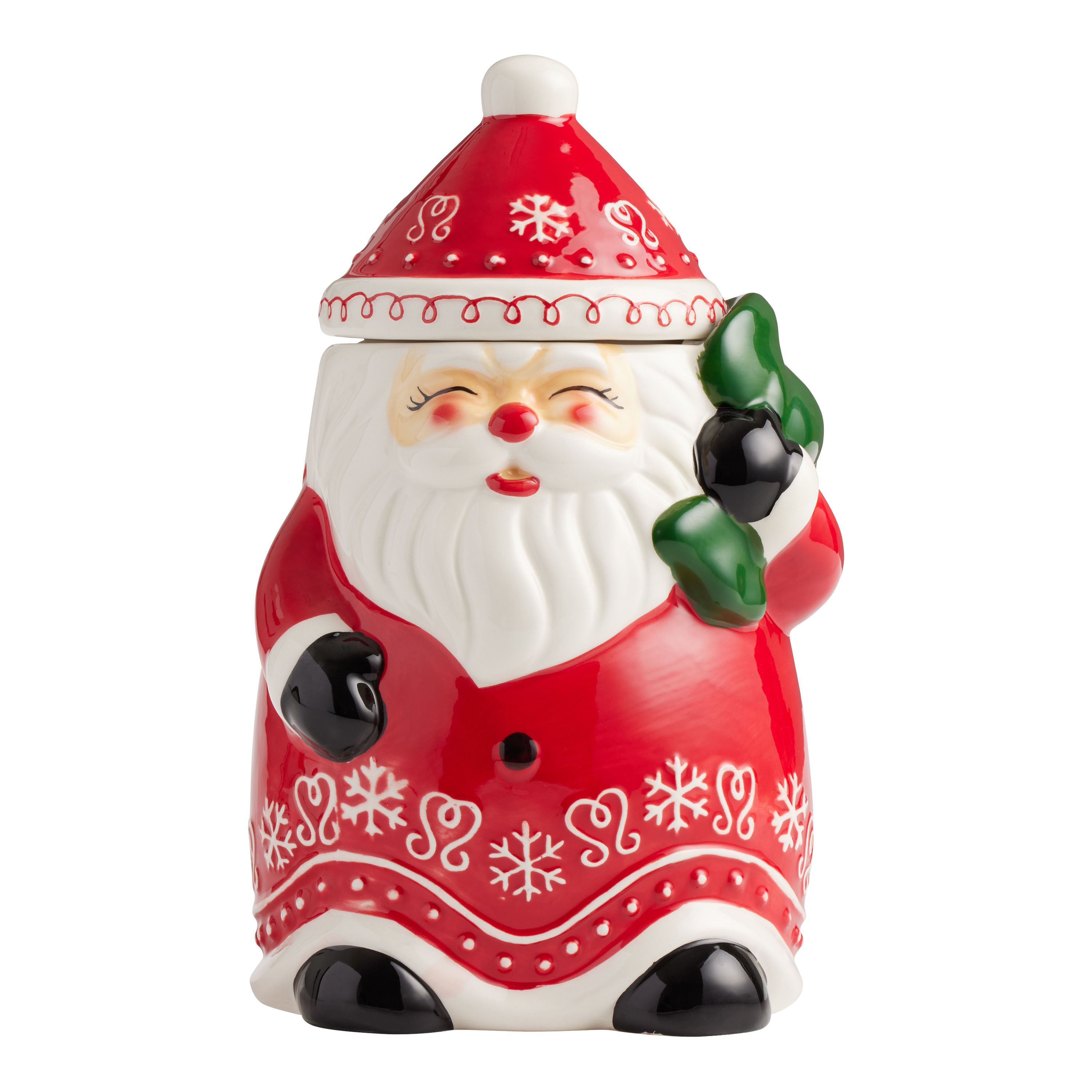Santa Claus Shaped Handcrafted Cookie Jar