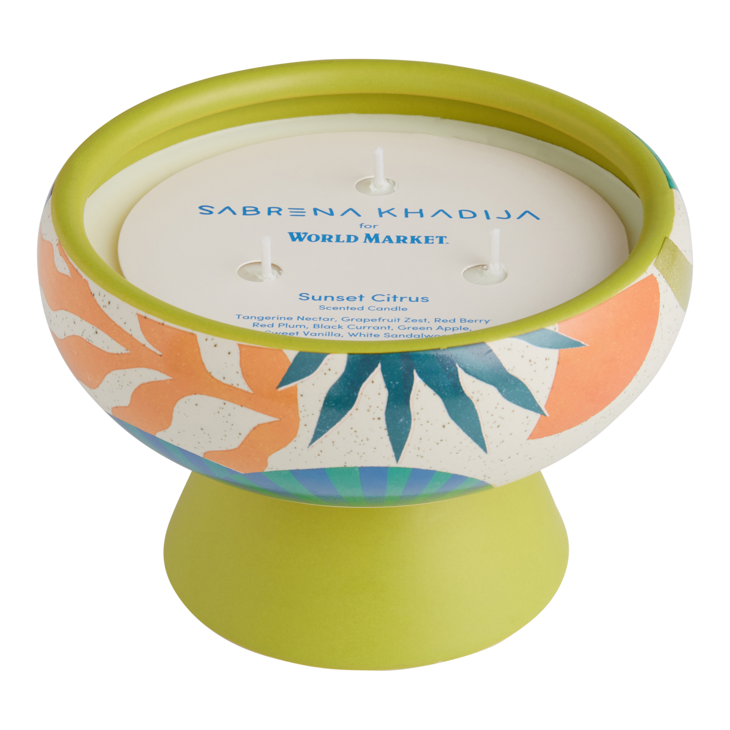 Ceramic 3 Wick Scented Candle - World Market