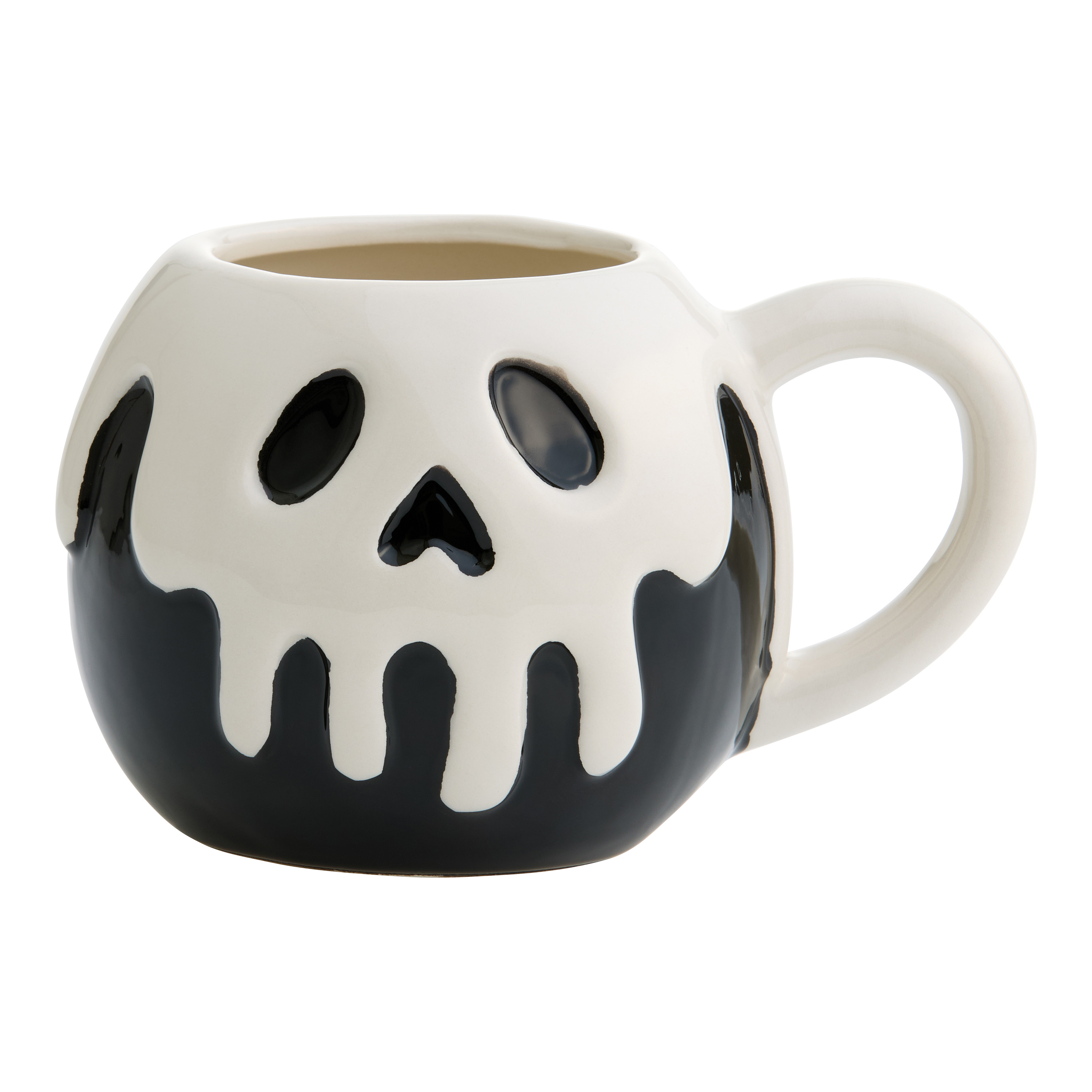 Black and White Poison Apple Figural Ceramic Mug - World Market