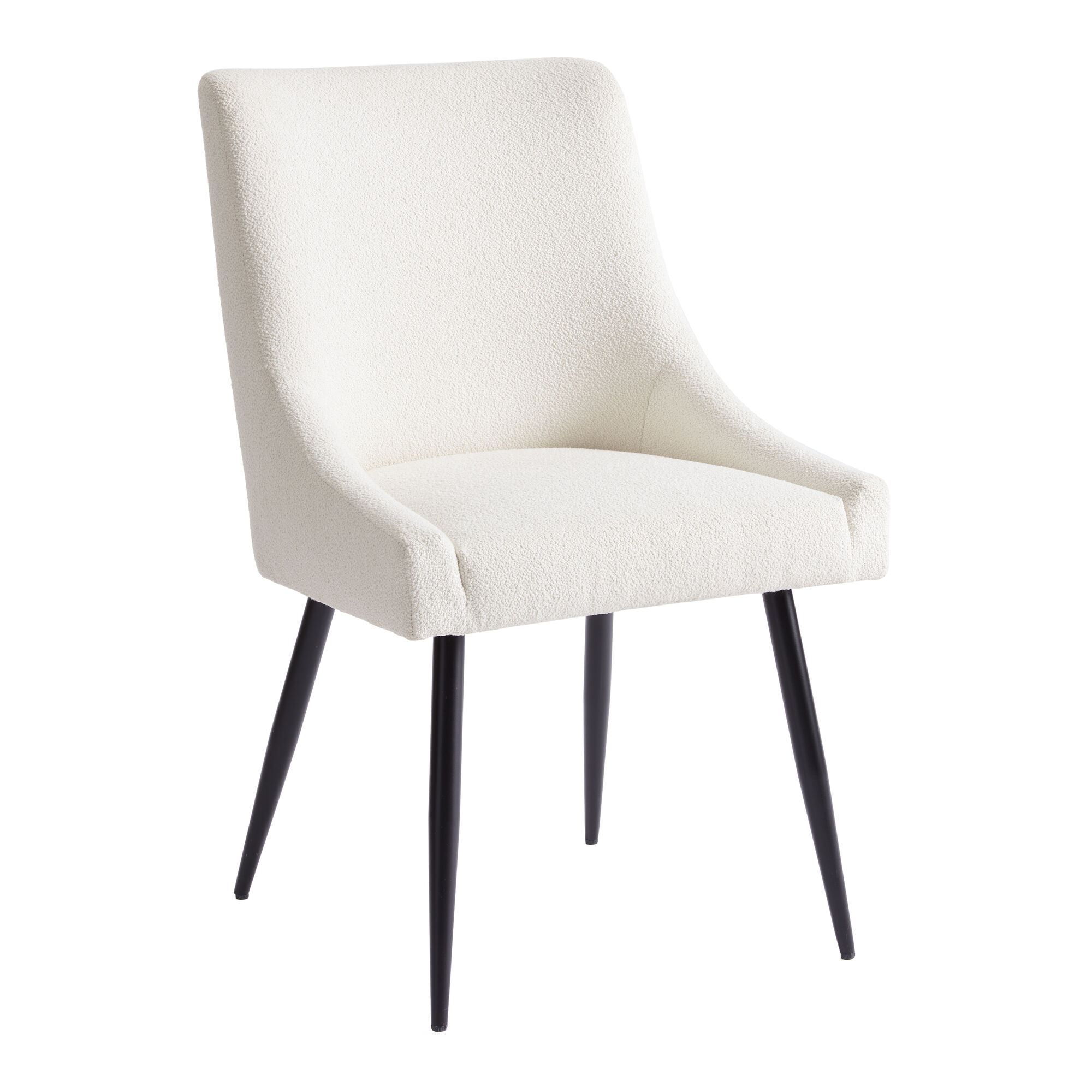 Off white upholstered dining chairs hot sale