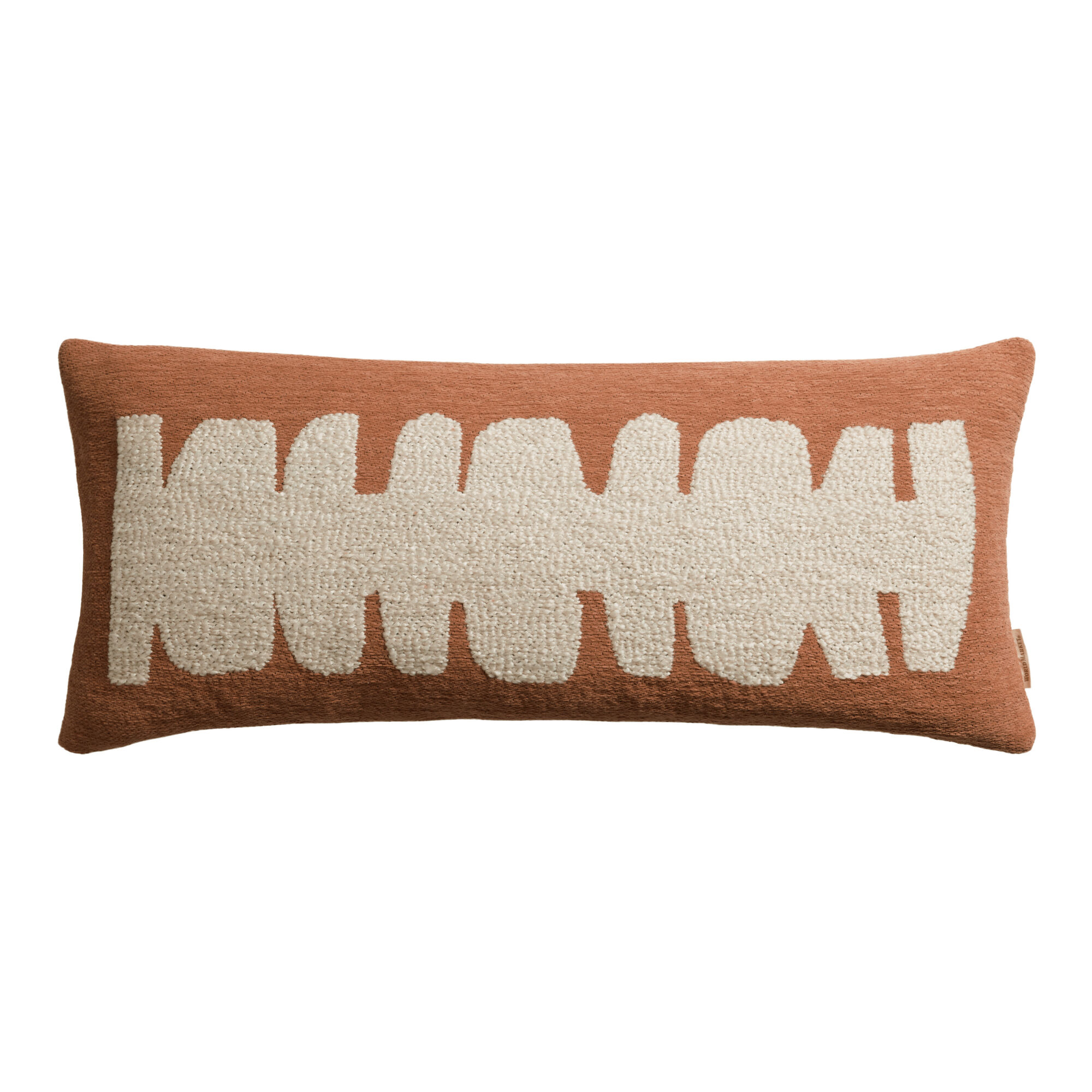 Echo Extra Wide Rust Indoor Outdoor Lumbar Pillow - World Market