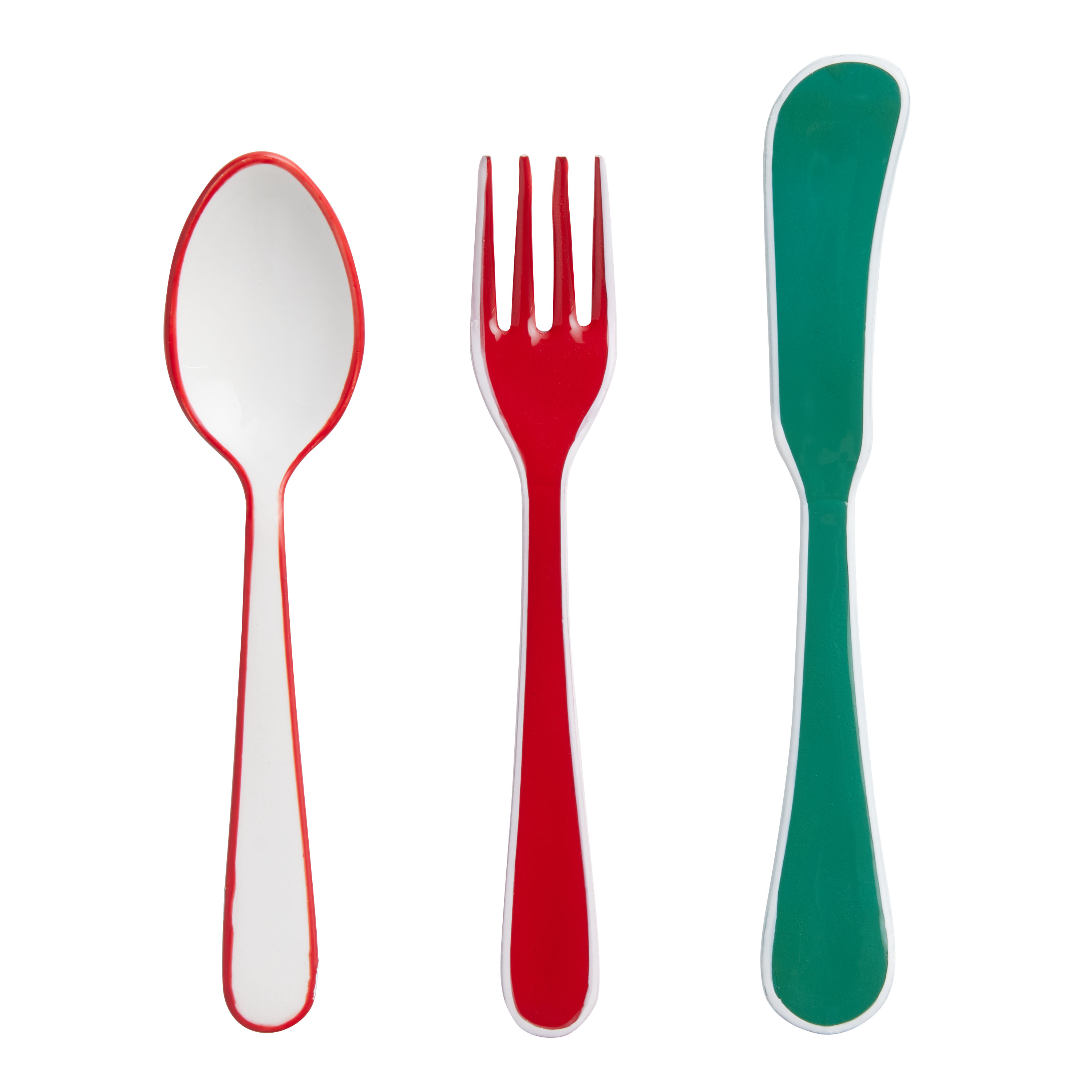 Enameled Stainless Steel Utensils Set of 3 - World Market