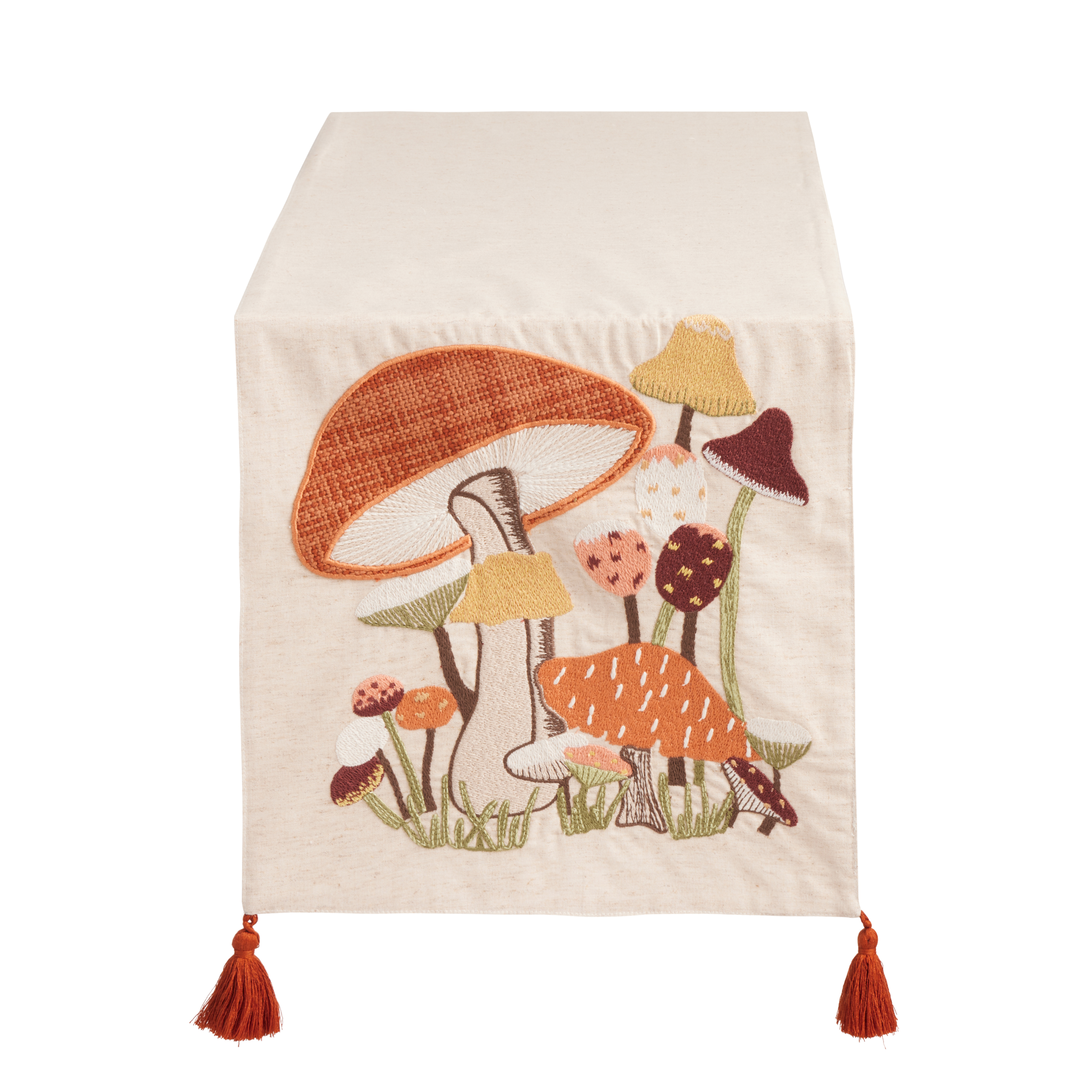 Natural Embroidered Mushroom Kitchen Towel - World Market