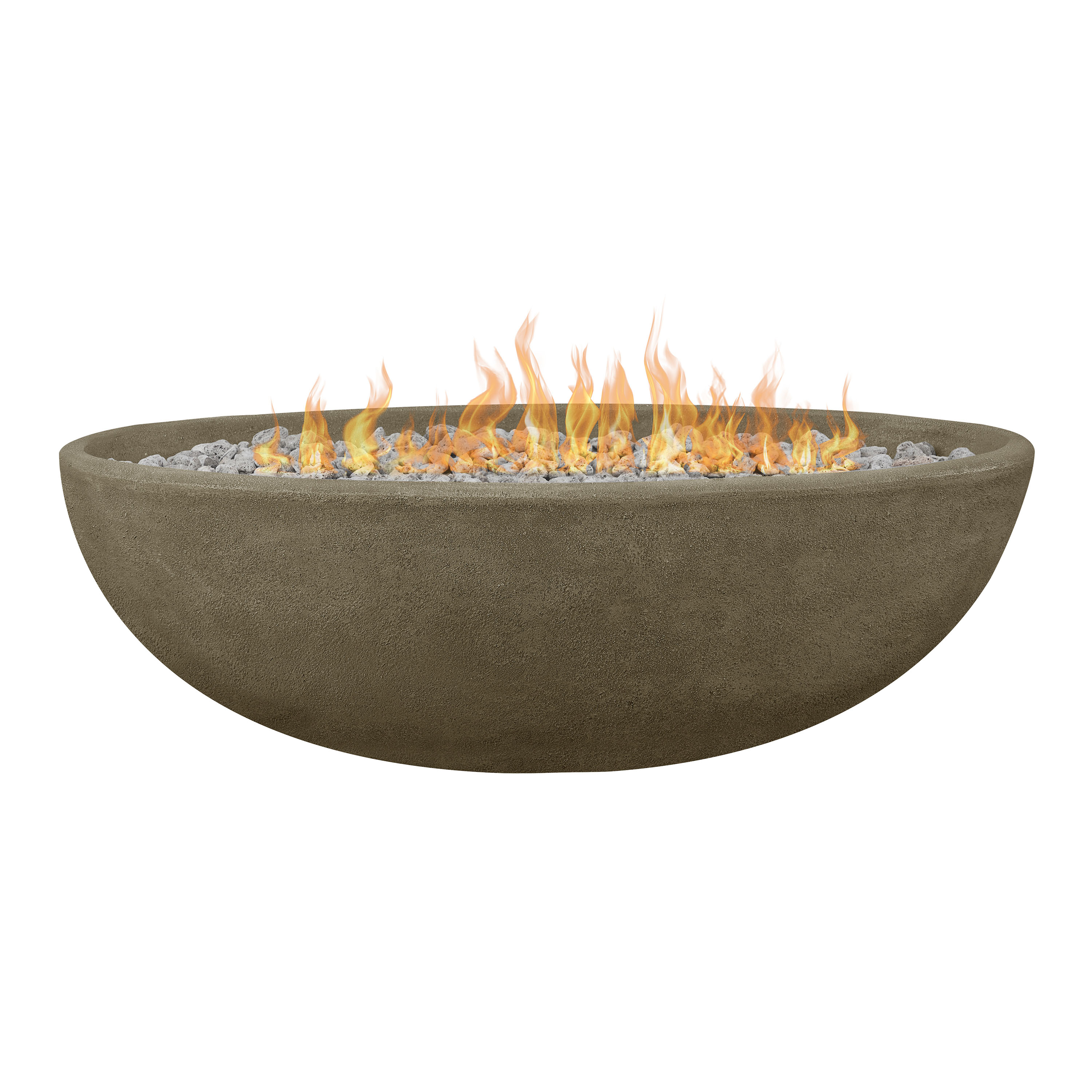 Riverside Oval Faux Stone Bowl Gas Fire Pit - World Market