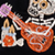 Black Dia De Los Muertos Embroidered Skeleton Kitchen Towel