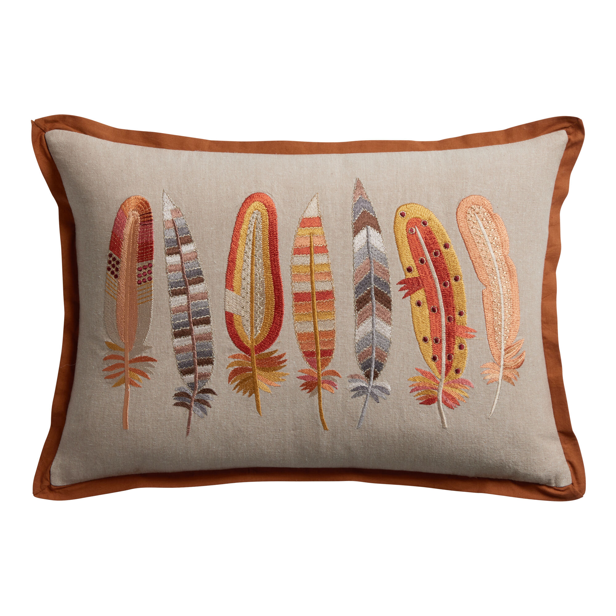 Embroidered Mushroom Lumbar Pillow by World Market