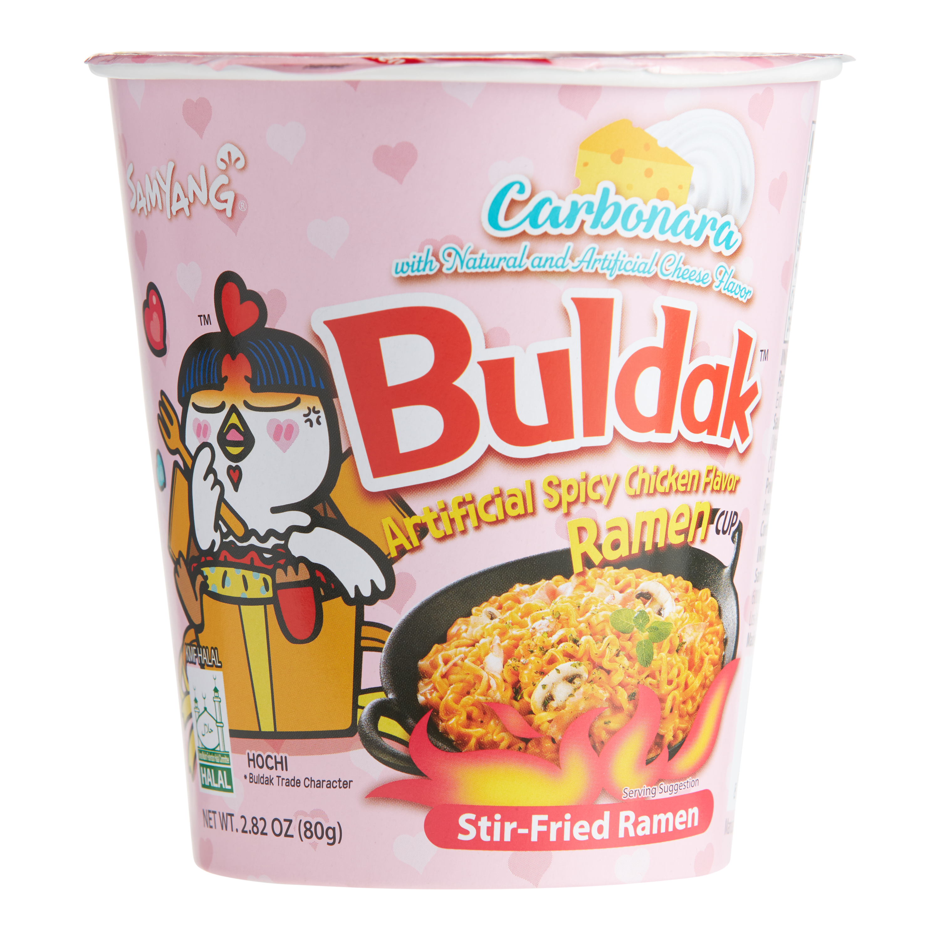 Pack of 6 Samyang Buldak Carbonara Chicken Roasted Stir Fried Ramen Cup  Noodles